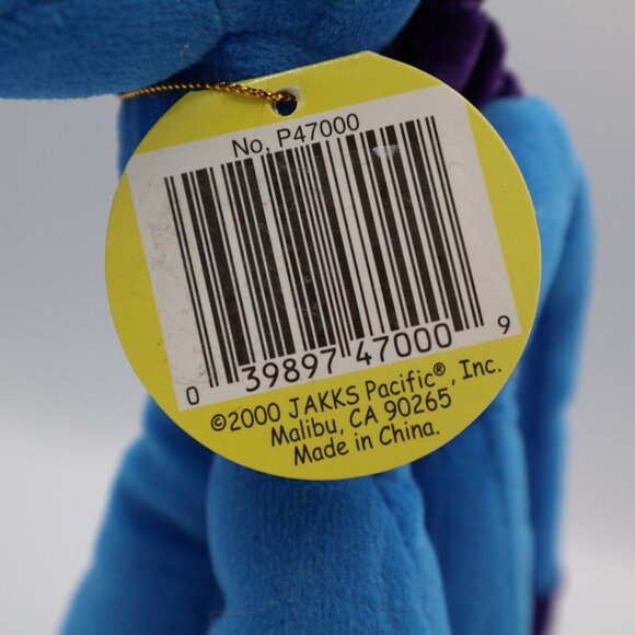 Limbo Legs JAKKS Pacific 2000 Gerald the Giraffe Plush Blue Purple Vintage - Picture 7 of 8